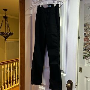 7 For all Mankind b(air) high waist slim kick jeans in rinsed black